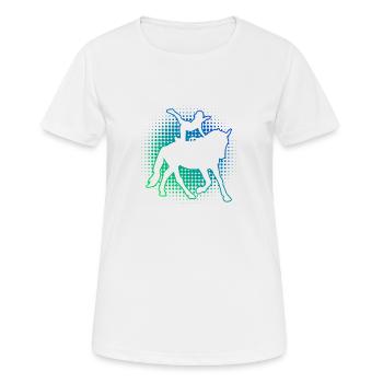 Voltige, discipline athlétique, art équestre - T-shirt respirant Femme - blanc - Devant - AI Model Female 172 dark (172cm)