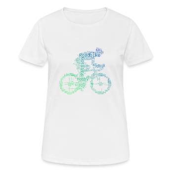 Roadbike Road Bike Road Cycling Road Cyclist - Women's Breathable T-Shirt - white - Front - AI Model Female 172 dark (172cm)