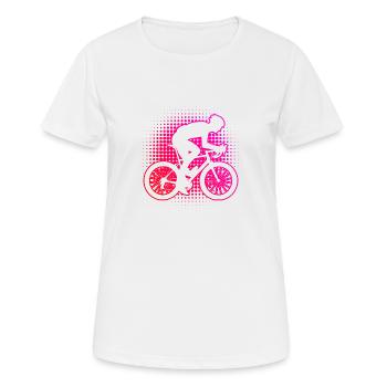 Cyclistes sur route Cyclisme sur route Hommes Femmes Vélo de route - T-shirt respirant Femme - blanc - Devant - AI Model Female 172 dark (172cm)