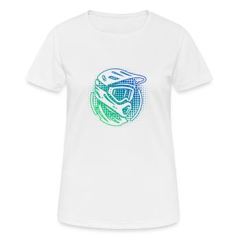MTB Radfahren Radsport Radfahrer Mountainbike - Frauen T-Shirt atmungsaktiv - Weiß - Vorne - AI Model Female 172 dark (172cm)