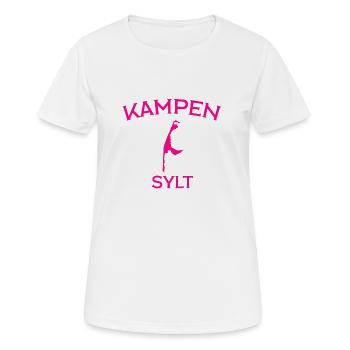 Sylt - Mer du Nord - Allemagne - Kampen - Île - T-shirt respirant Femme - blanc - Devant - AI Model Female 172 dark (172cm)