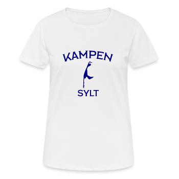 Sylt - Nordsee - Deutschland - Kampen - Insel - Frauen T-Shirt atmungsaktiv - Weiß - Vorne - AI Model Female 172 dark (172cm)