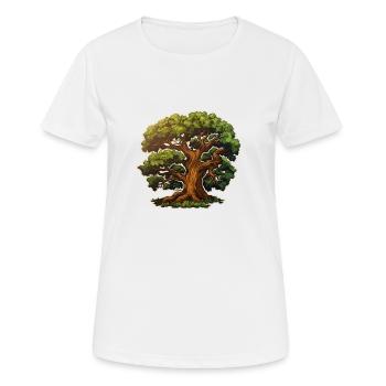 Chêne Grand Arbre - T-shirt respirant Femme - blanc - Devant - AI Model Female 172 dark (172cm)