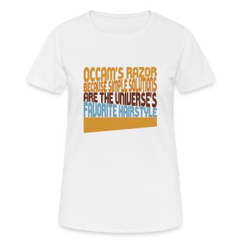 Occams Razor - Women's Breathable T-Shirt - white - Front - AI Model Female 172 dark (172cm)