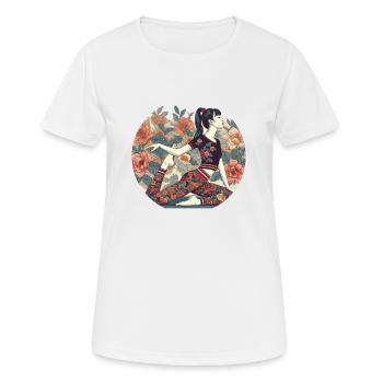 Yoga pilates zen - T-shirt respirant Femme - blanc - Devant - AI Model Female 172 dark (172cm)