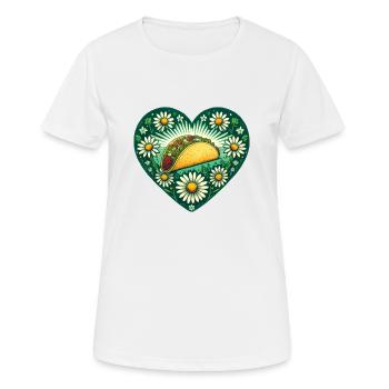 Taco-Liebhaber - Frauen T-Shirt atmungsaktiv - Weiß - Vorne - AI Model Female 172 dark (172cm)