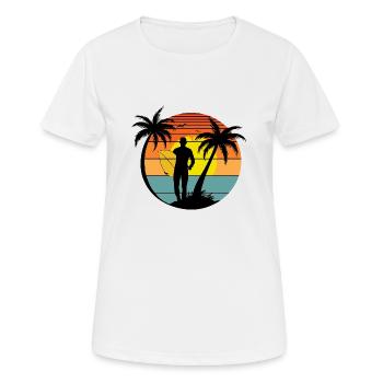 SURF STYLE - Women's Breathable T-Shirt - white - Front - AI Model Female 172 dark (172cm)