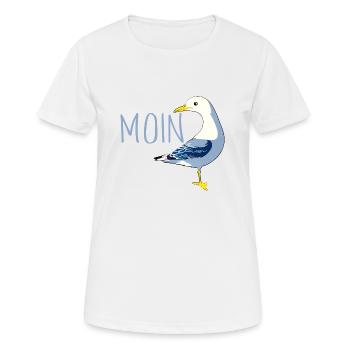 Hello with Möve - Women's Breathable T-Shirt - white - Front - AI Model Female 172 dark (172cm)