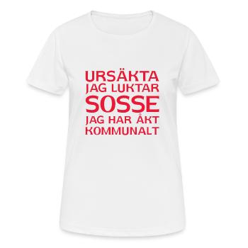 Excusez-moi, je sens l’odeur de Sosse je suis allé en transports en commun - T-shirt respirant Femme - blanc - Devant - AI Model Female 172 dark (172cm)