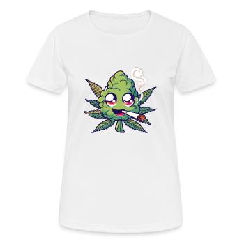 Bourgeon à fumer - T-shirt respirant Femme - blanc - Devant - AI Model Female 172 dark (172cm)