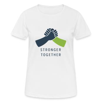 STRONGER TOGETHER - Women's Breathable T-Shirt - white - Front - AI Model Female 172 dark (172cm)
