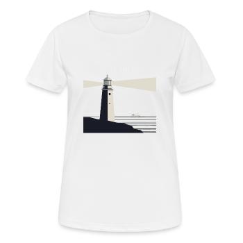 LIGHT HOUSE - Women's Breathable T-Shirt - white - Front - AI Model Female 172 dark (172cm)