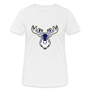 Elch Kopf - Frauen T-Shirt atmungsaktiv - Weiß - Vorne - AI Model Female 172 dark (172cm)