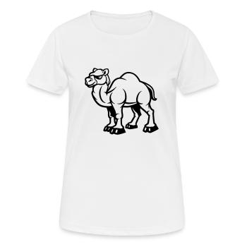 chameau - T-shirt respirant Femme - blanc - Devant - AI Model Female 172 dark (172cm)