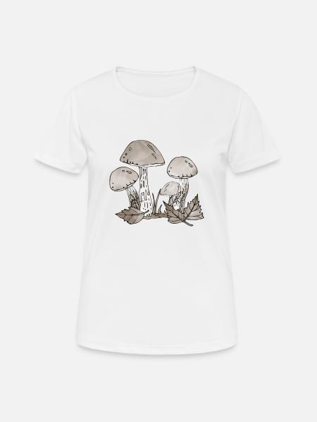 Pilze - Frauen T-Shirt atmungsaktiv - Weiß
