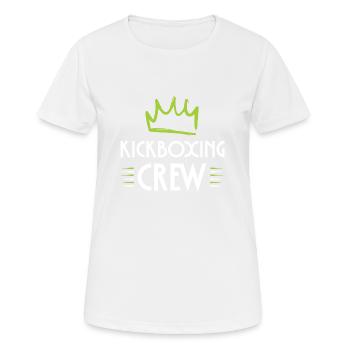 Kickboxing Crew - Frauen T-Shirt atmungsaktiv - Weiß - Vorne - AI Model Female 172 dark (172cm)