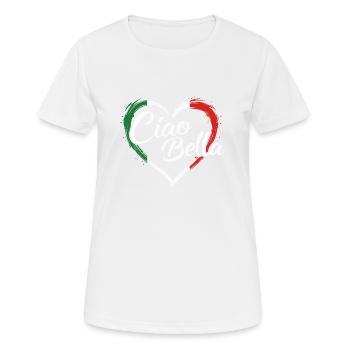 ITALIENISCH - Frauen T-Shirt atmungsaktiv - Weiß - Vorne - AI Model Female 172 dark (172cm)