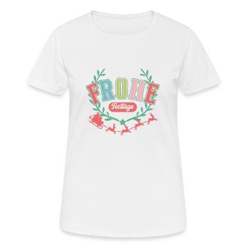 Joyeuses Fêtes - T-shirt respirant Femme - blanc - Devant - AI Model Female 172 dark (172cm)