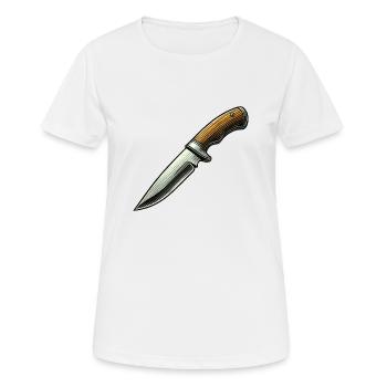couteau - T-shirt respirant Femme - blanc - Devant - AI Model Female 172 dark (172cm)