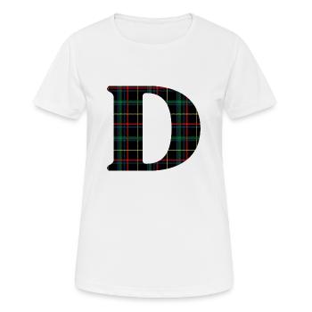 Schottisches Tartan-Monogramm - Frauen T-Shirt atmungsaktiv - Weiß - Vorne - AI Model Female 172 dark (172cm)