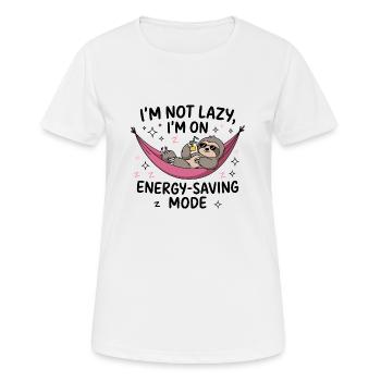 Lazy Sloth Energy Saving - Women's Breathable T-Shirt - white - Front - AI Model Female 172 dark (172cm)
