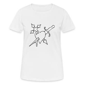 Herzinfarkt - Frauen T-Shirt atmungsaktiv - Weiß - Vorne - AI Model Female 172 dark (172cm)