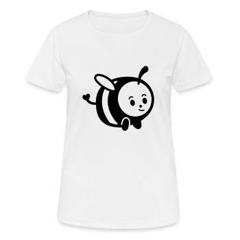 Biene - Frauen T-Shirt atmungsaktiv - Weiß - Vorne - AI Model Female 172 dark (172cm)