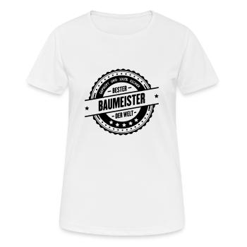 Bester Baumeister - Frauen T-Shirt atmungsaktiv - Weiß - Vorne - AI Model Female 172 dark (172cm)