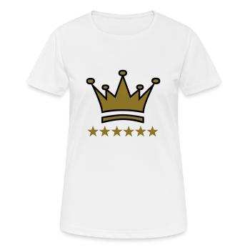 Krone - Frauen T-Shirt atmungsaktiv - Weiß - Vorne - AI Model Female 172 dark (172cm)
