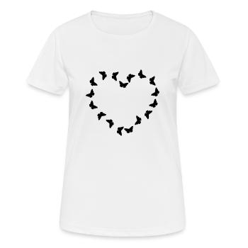 love_papillon - Frauen T-Shirt atmungsaktiv - Weiß - Vorne - AI Model Female 172 dark (172cm)
