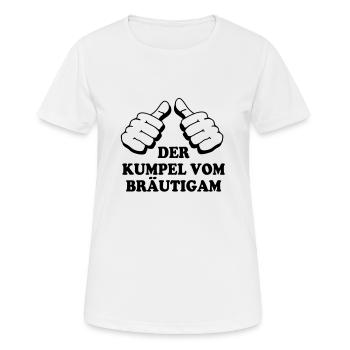 Kumpel vom Bräutigam - Frauen T-Shirt atmungsaktiv - Weiß - Vorne - AI Model Female 172 dark (172cm)