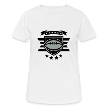 Football Abzeichen 01 - Frauen T-Shirt atmungsaktiv - Weiß - Vorne - AI Model Female 172 dark (172cm)
