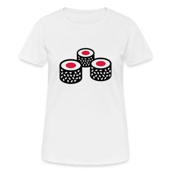 Sushi - Frauen T-Shirt atmungsaktiv - Weiß - Vorne - AI Model Female 172 dark (172cm)