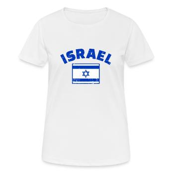Israël - T-shirt respirant Femme - blanc - Devant - AI Model Female 172 dark (172cm)