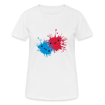 2 Suesse Kleckse - Frauen T-Shirt atmungsaktiv - Weiß - Vorne - AI Model Female 172 dark (172cm)