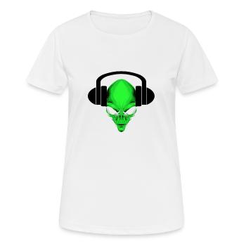 Aliens, Alien-T-Shirts, Alien Hoodies, Alien - Frauen T-Shirt atmungsaktiv - Weiß - Vorne - AI Model Female 172 dark (172cm)