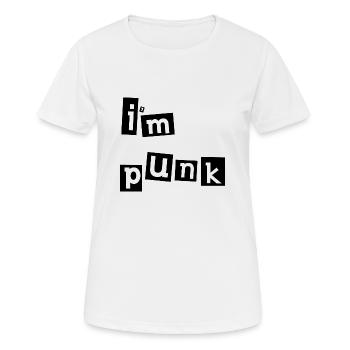 Je suis punk - T-shirt respirant Femme - blanc - Devant - AI Model Female 172 dark (172cm)