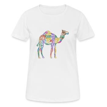 Chameau - T-shirt respirant Femme - blanc - Devant - AI Model Female 172 dark (172cm)