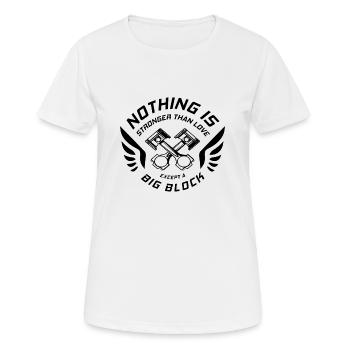 V8 Motor Engine US Car Muscle Car Hubraum 5 Liter - Frauen T-Shirt atmungsaktiv - Weiß - Vorne - AI Model Female 172 dark (172cm)