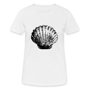 Jakobsmuschel - Frauen T-Shirt atmungsaktiv - Weiß - Vorne - AI Model Female 172 dark (172cm)