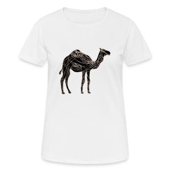 Chameau - T-shirt respirant Femme - blanc - Devant - AI Model Female 172 dark (172cm)