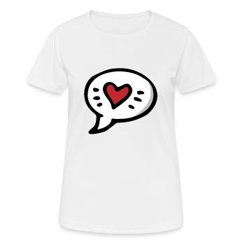 Love you - Love you - Speech bubble with heart - Women's Breathable T-Shirt - white - Front - AI Model Female 172 dark (172cm)