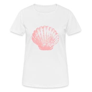 Jakobsmuschel - Frauen T-Shirt atmungsaktiv - Weiß - Vorne - AI Model Female 172 dark (172cm)