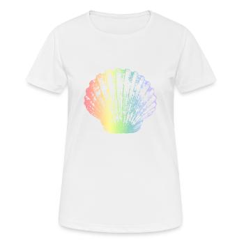 Jakobsmuschel - Frauen T-Shirt atmungsaktiv - Weiß - Vorne - AI Model Female 172 dark (172cm)
