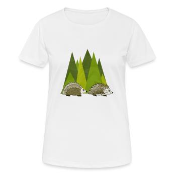 Hérissons - T-shirt respirant Femme - blanc - Devant - AI Model Female 172 dark (172cm)