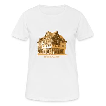 Schmalkalden Thuringe à colombages - T-shirt respirant Femme - blanc - Devant - AI Model Female 172 dark (172cm)