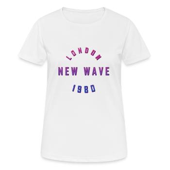 LONDON NEUE WELLE 1980 - Frauen T-Shirt atmungsaktiv - Weiß - Vorne - AI Model Female 172 dark (172cm)