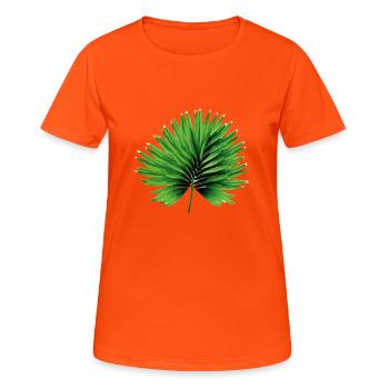 La feuille de palmier - T-shirt respirant Femme - orange néon - Devant - AI Model Female 172 dark (172cm)