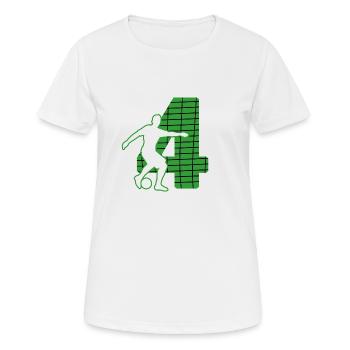 Sport de football Terrain de soccer Terrain de soccer n°4 - T-shirt respirant Femme - blanc - Devant - AI Model Female 172 dark (172cm)