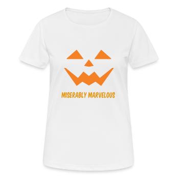 Citrouille d’Halloween Jack O Lantern Citrouilles effrayantes - T-shirt respirant Femme - blanc - Devant - AI Model Female 172 dark (172cm)